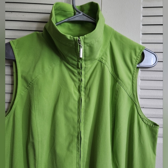 PECK & PECK Weekend Green Sleeveless Casual Summer Dress w/pockets Sz MEDIUM - Picture 4 of 8